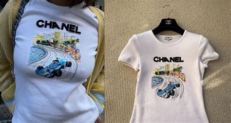 chanel 22/23 cruise collection f1 tee|chanel f1 shirt price.